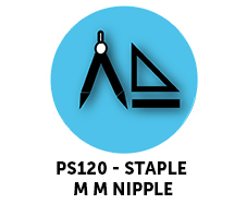 CAD Tech Tile - PS120 - STAPLE M M NIPPLE
