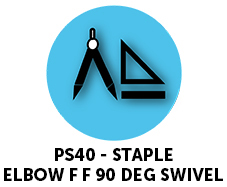CAD Tech Tile - PS40 - STAPLE ELBOW F F 90 DEG SWIVEL
