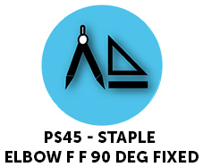 CAD Tech Tile - PS45 - STAPLE ELBOW F F 90 DEG FIXED